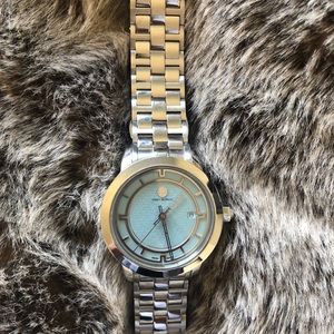 Timeless Tory Burch Silver & Blue Watch